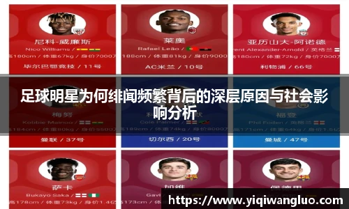 足球明星为何绯闻频繁背后的深层原因与社会影响分析